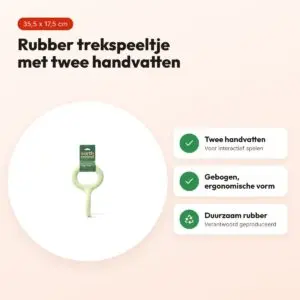 Earth Rated tug toy 35,5 x 17,5 x 17,5 cm – rubber trekspeeltje – voordelen