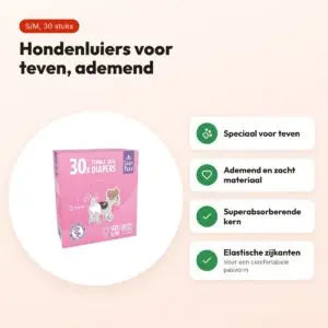 EasyPets hondenluiers voor teven S/M 30 stuks – ademend, absorberend – voordelen