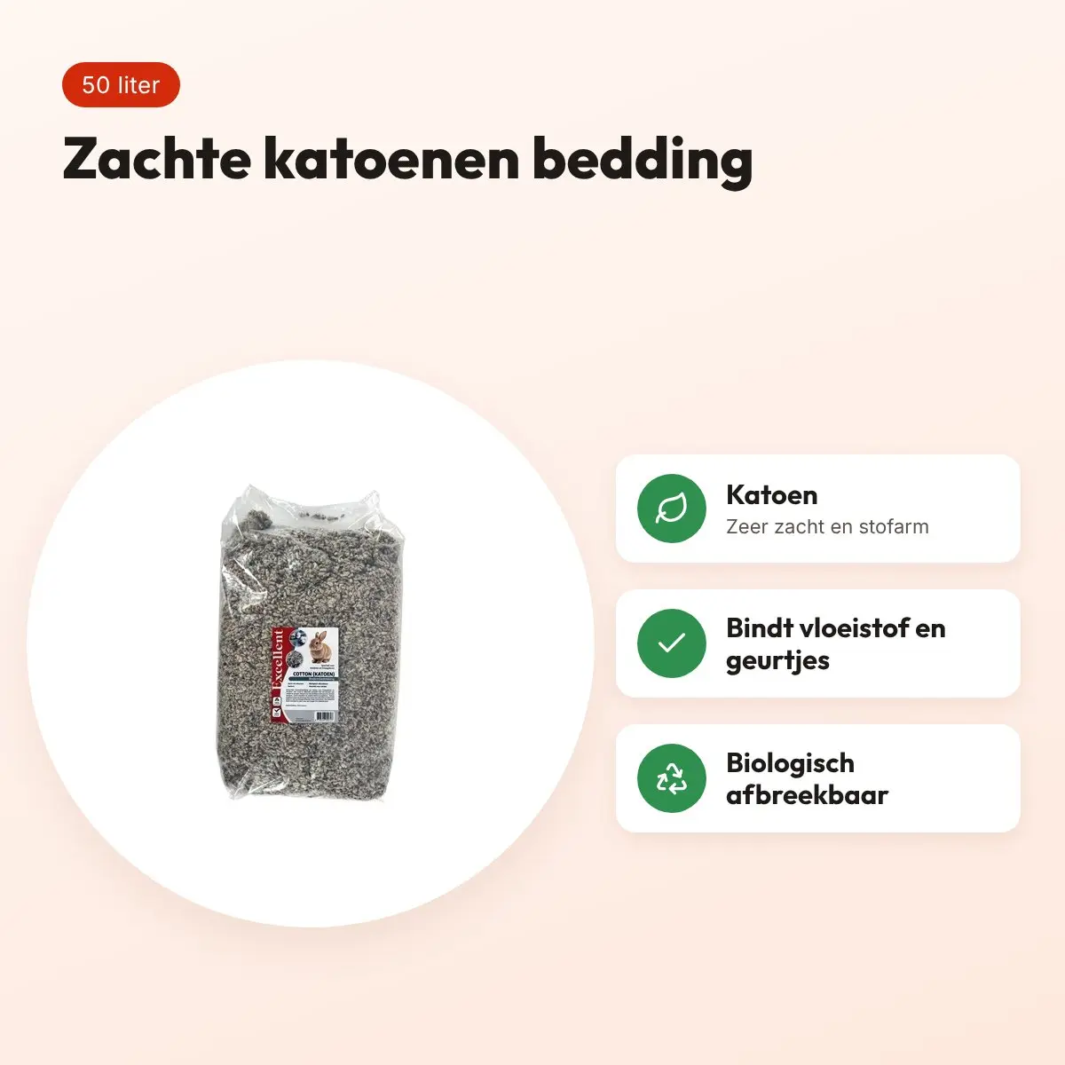 Excellent Cotton bodembedekking 50 liter – zachte katoenbedding – voordelen