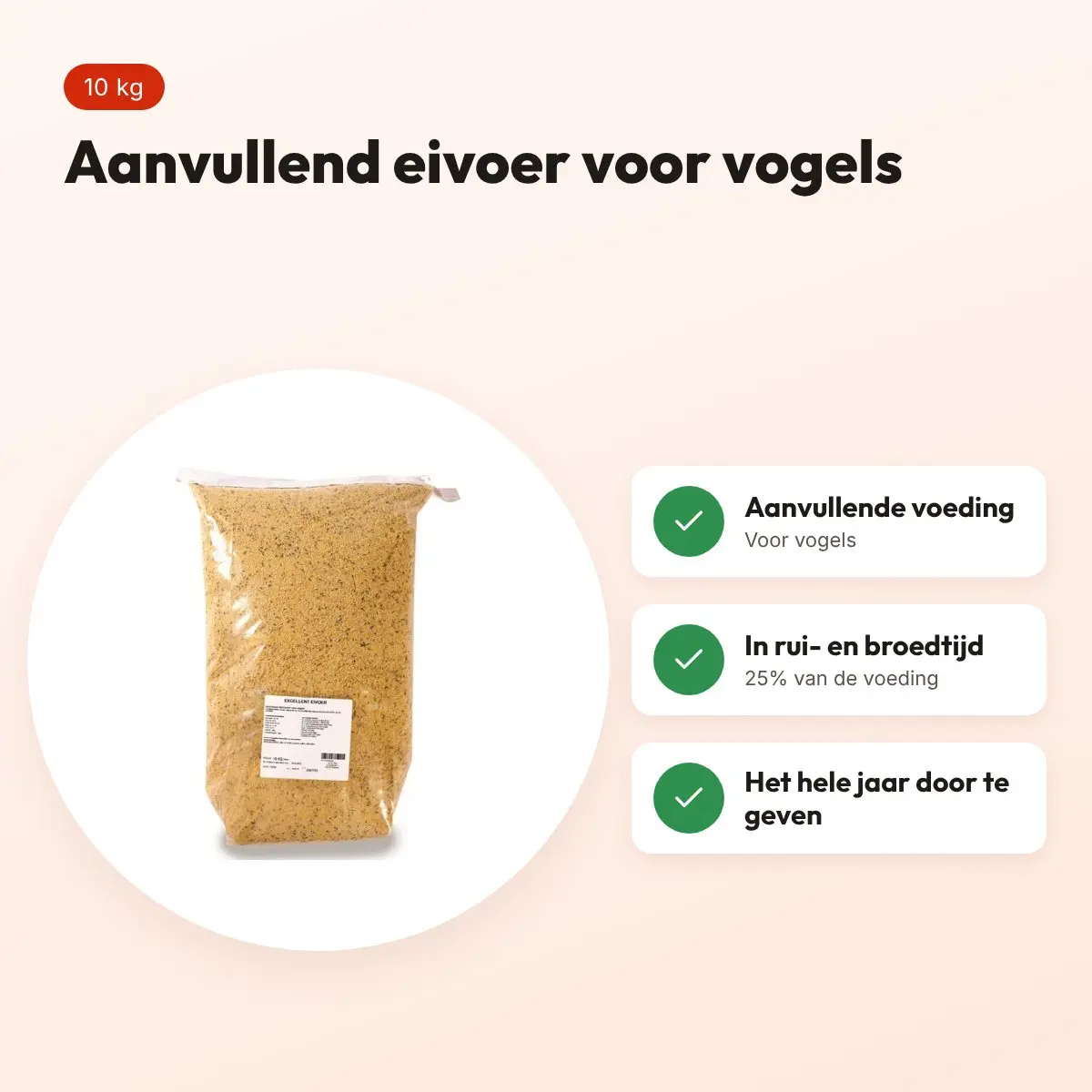 Excellent eivoer 10 kg – aanvullend voer voor vogels – voordelen