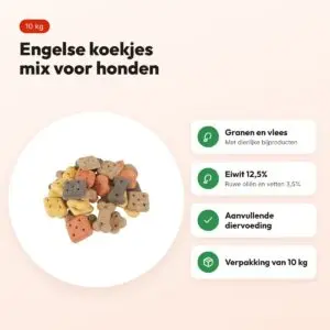 Excellent Engelse koekjes mix 10 kg – hondenkoekjes – voordelen