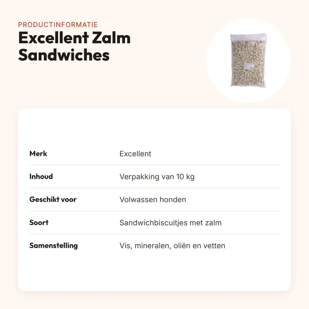 Excellent zalm sandwiches 10 kg – knapperige biscuitjes – productinformatie