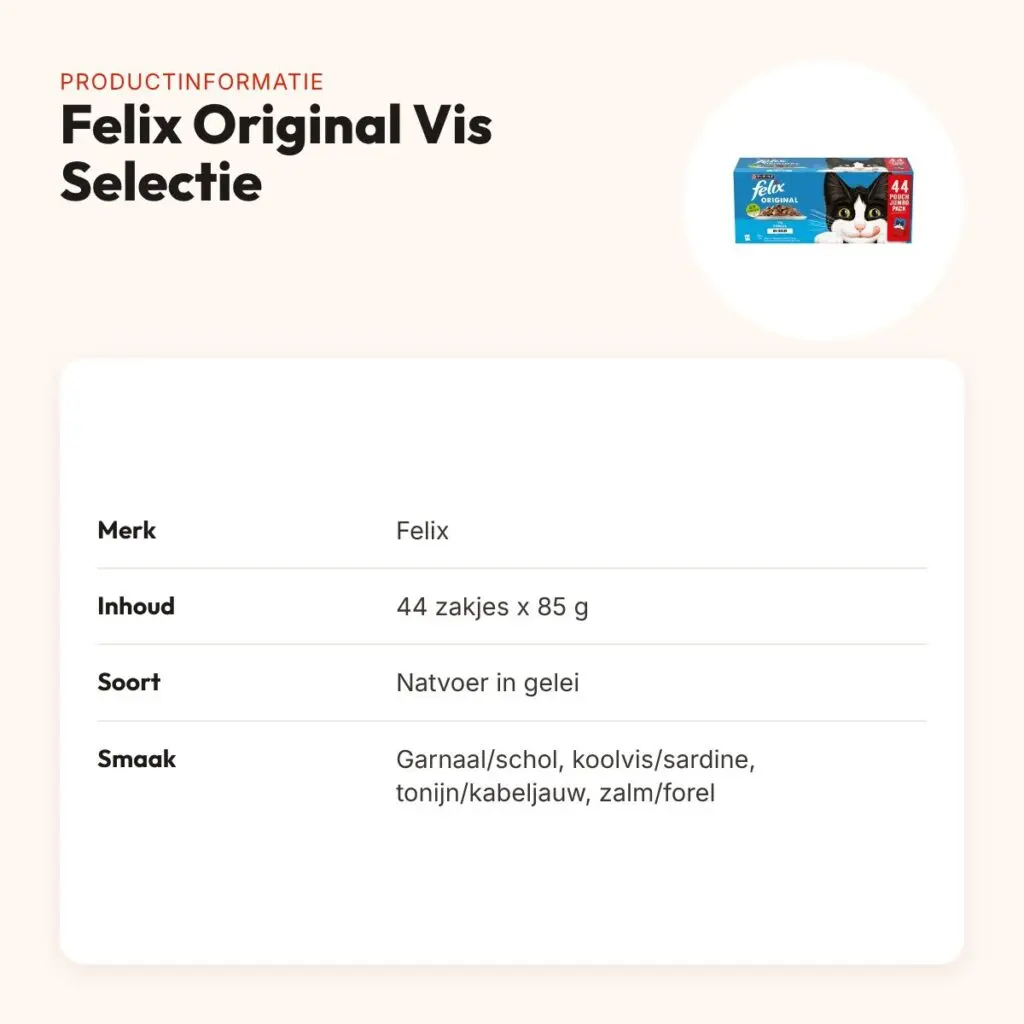 Felix kattenvoer Original Vis Selectie in gelei 44 x 85 g – productinformatie