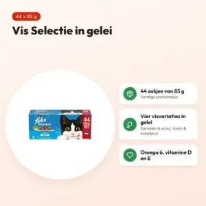 Felix kattenvoer Original Vis Selectie in gelei 44 x 85 g – voordelen