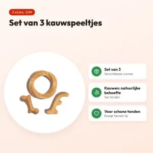 Fofos Stix kauwspeeltjes S/M – set van 3, 18,5 x 3,5 x 17,5 cm – voordelen