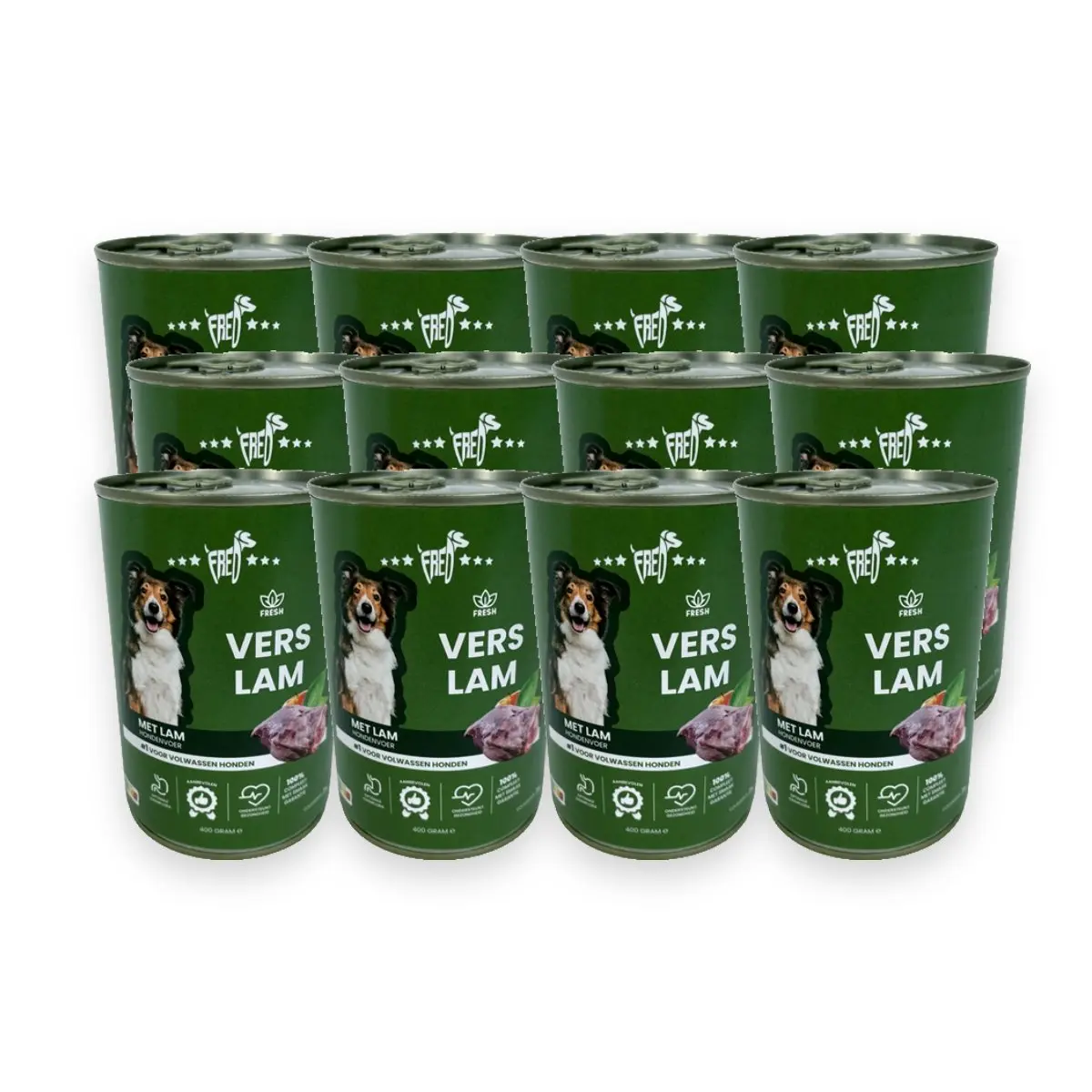 Freds hondenvoer blik vers lam 12 x 400 g – natvoer