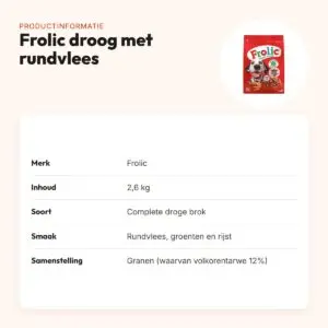 Frolic hondenvoer droog met rundvlees 2,6 kg – krokante brokjes – productinformatie
