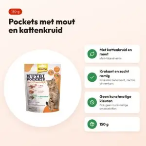 GimCat Nutri Pockets Malt-Vitaminenmix kattensnack 150 g – voordelen