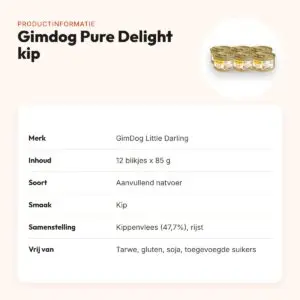 Gimdog Little Darling Pure Delight natvoer kip 12 x 85 g – productinformatie
