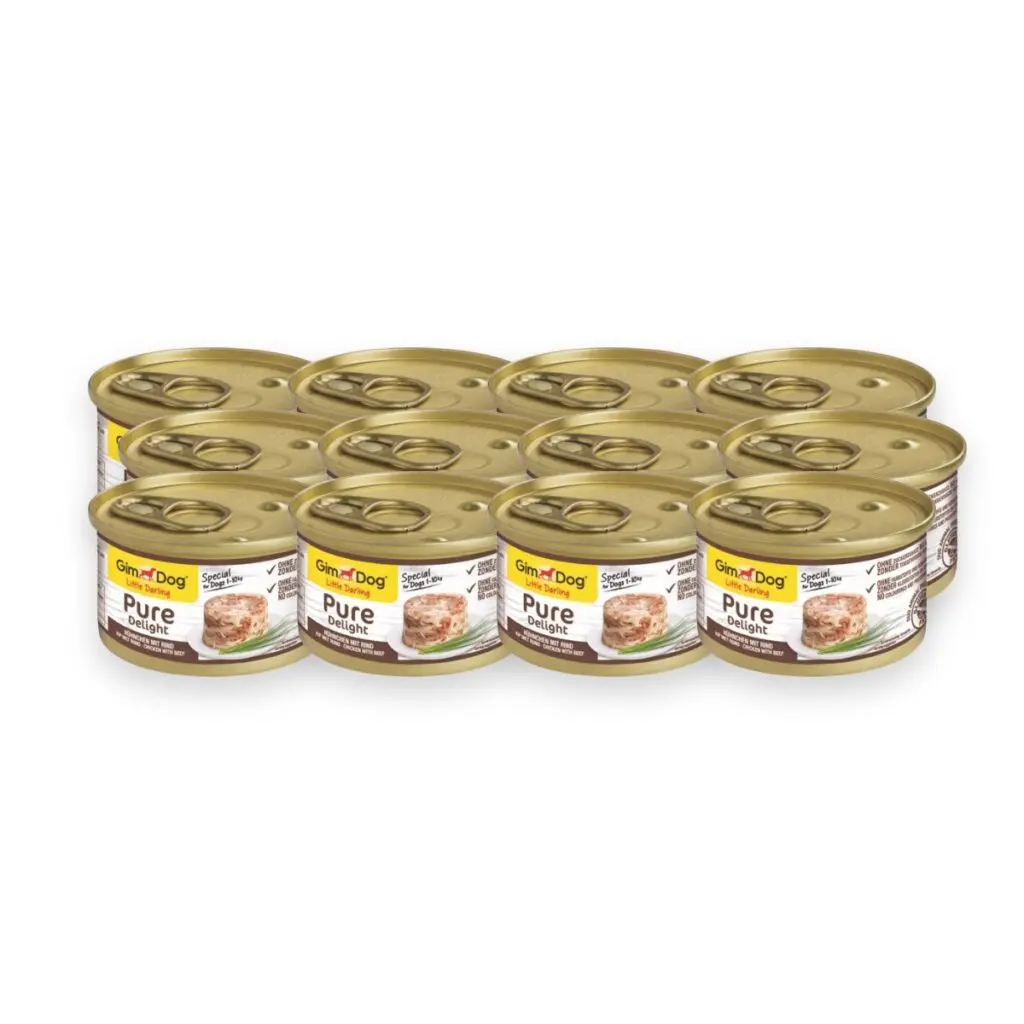 Gimdog Little Darling Pure Delight natvoer kip en rund 12 x 85 g