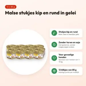 Gimdog Little Darling Pure Delight natvoer kip en rund 12 x 85 g – voordelen