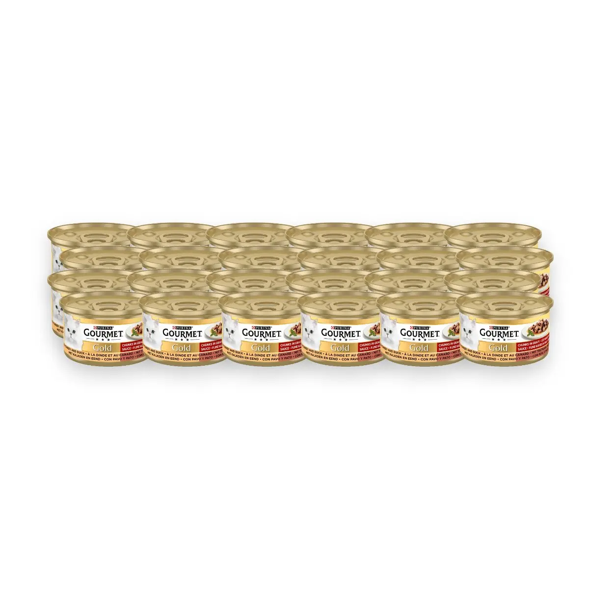 Gourmet Gold kattenvoer fijne hapjes kalkoen en eend 24 x 85 g