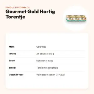 Gourmet Gold kattenvoer Hartig Torentje met tonijn 24 x 85 g – productinformatie