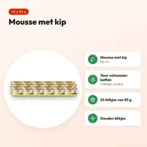 Gourmet Gold kattenvoer mousse kip 24 x 85 g – voordelen