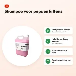 Groomiez puppy- en kittenshampoo 5 l – voor jonge dieren – voordelen