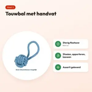 Happy Pet Nuts For Knots Bal Tugger S 26 cm – touwbal met handvat – voordelen