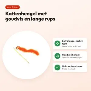 Happy Pet Tabby Patch kattenhengel goudvis oranje 40 x 7,5 cm – voordelen