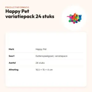 Happy Pet Tabby Patch kattenspeeltjes variatiepack 24 stuks – productinformatie