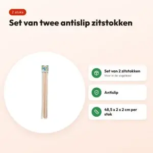 Happy Pet vogelzitstokken antislip 48,5 x 2 x 2 cm – set van 2 – voordelen