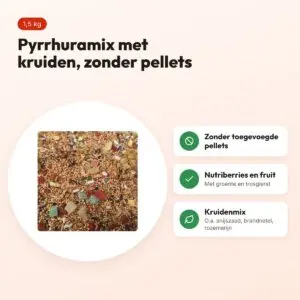 Hareco Pyrrhura Select vogelvoer zonder pellets 1,5 kg – voordelen