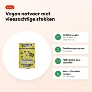 Henart Plantz Vegan hondenvoer vleesachtige kipstukken in jelly 400 g – voordelen