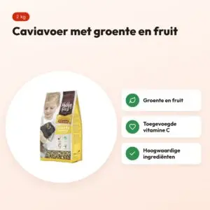Hobbyfirst Hopefarms caviavoer Granola 2 kg – met groente en fruit – voordelen