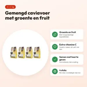 Hobbyfirst Hopefarms caviavoer Granola 2 kg – multipack 4 stuks – voordelen