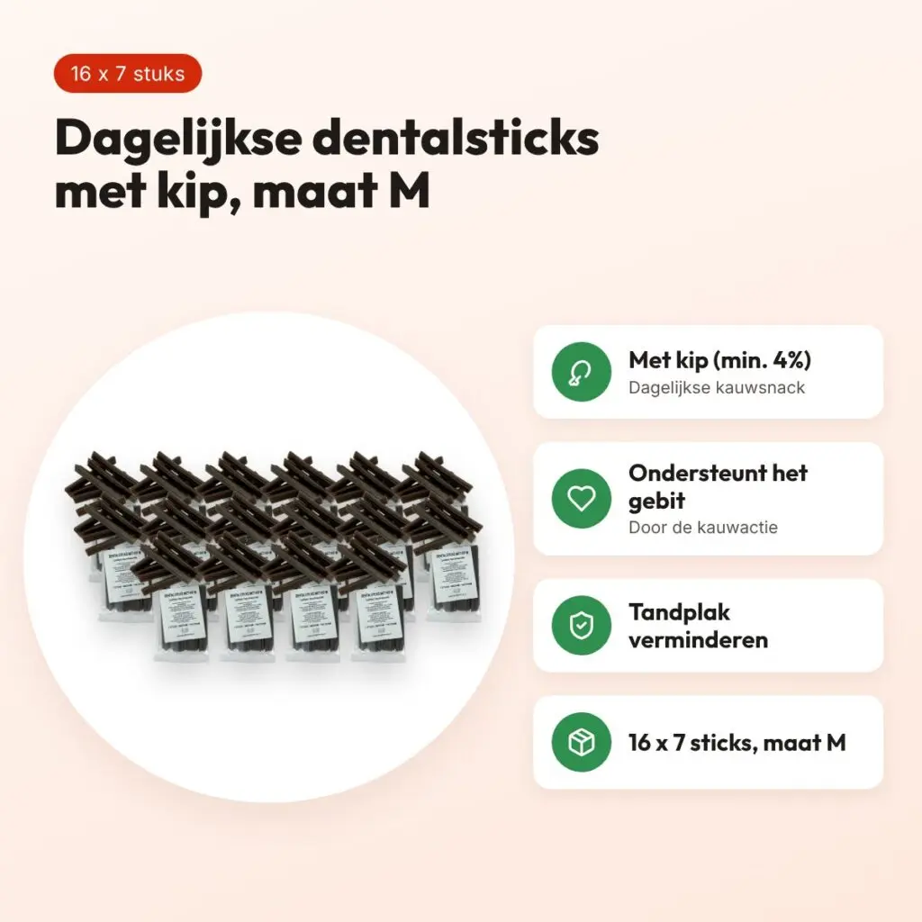 I Am Dental Sticks kip M – kauwsnack voor honden, 16 x 7 stuks – voordelen