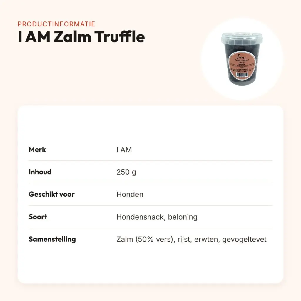 I Am hondensnack Zalm Truffle 250 g – met 50% verse zalm – productinformatie
