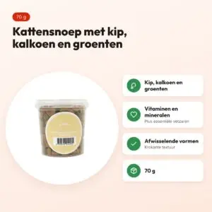 I Am kattensnoep kip, kalkoen en groenten 70 g – voordelen