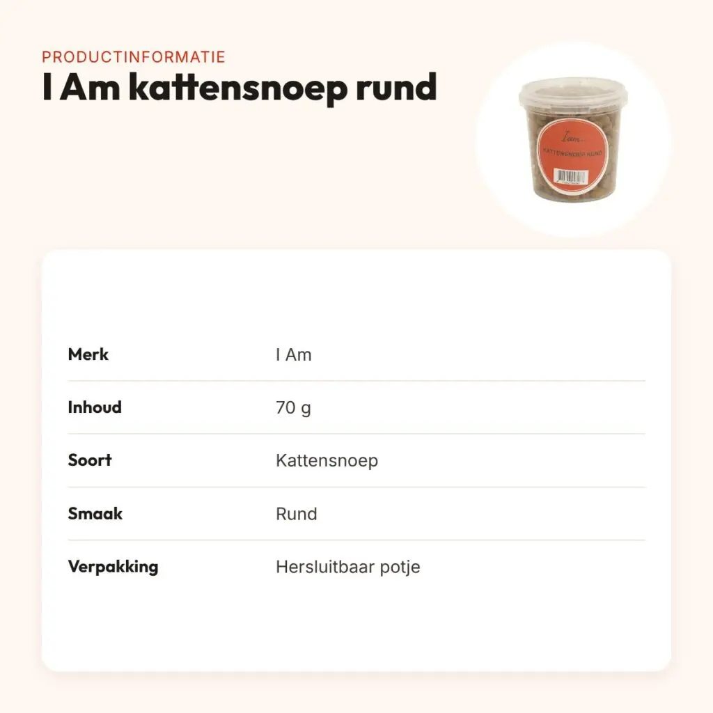 I Am kattensnoep rund 70 g – in hersluitbaar potje – productinformatie