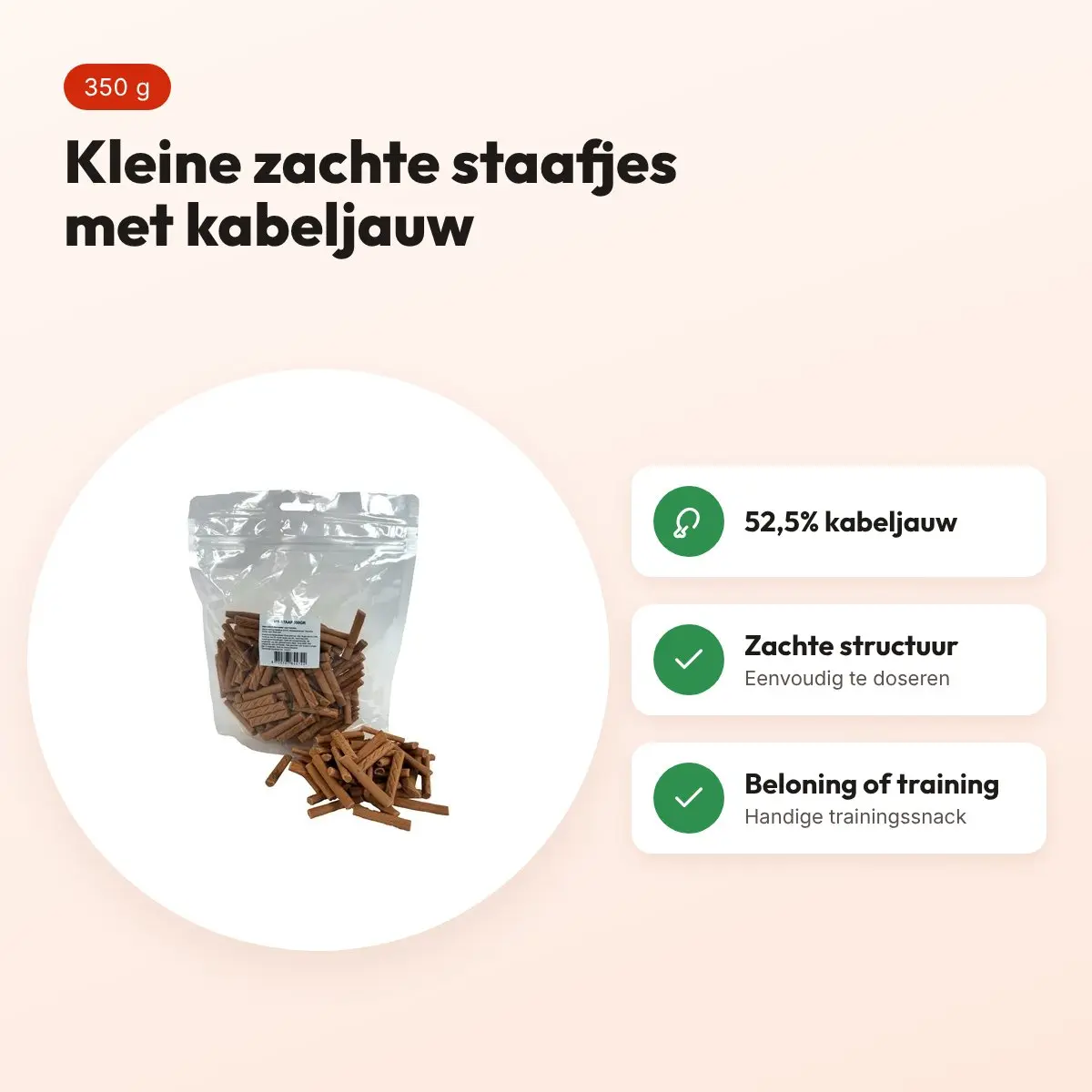 I Am Mini Sticks kabeljauw 350 g – zachte hondensnack – voordelen