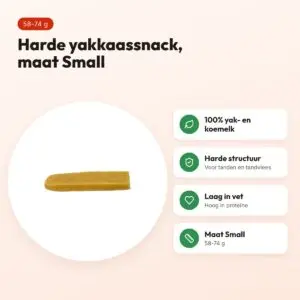 I Am yakkaas hondensnack Small 58-74 g – harde kaassnack – voordelen