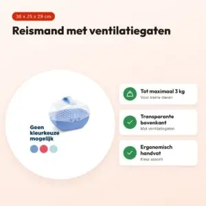 Imac reismand Baggy knaagdieren 36 x 25 x 29 cm – assorti kleur – voordelen