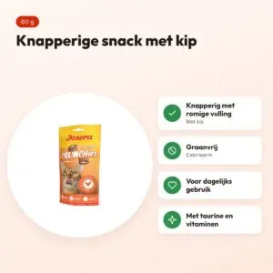 Josera Crunchies kip kattensnack 60 g – graanvrij – voordelen
