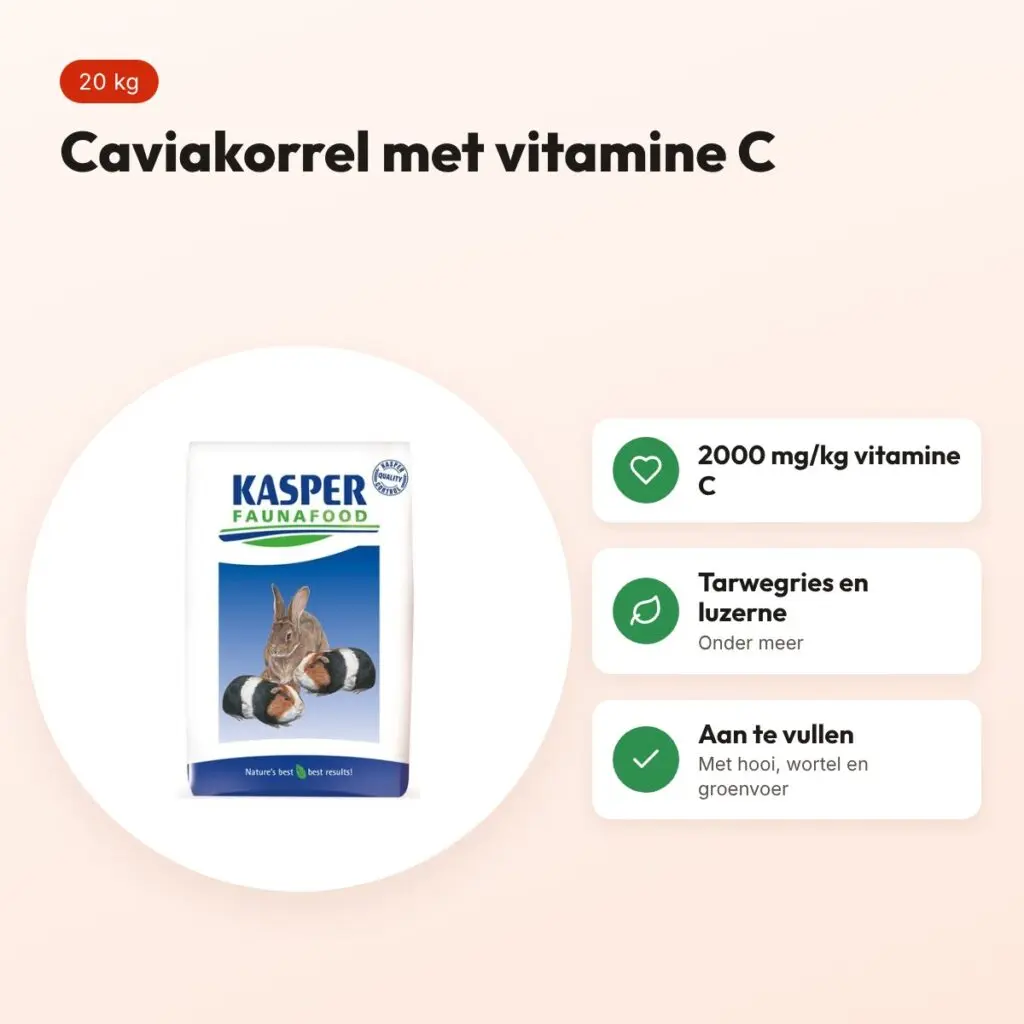 Kasper Faunafood caviakorrel 20 kg – met 2000 mg/kg vitamine C – voordelen
