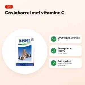 Kasper Faunafood caviakorrel 20 kg – met 2000 mg/kg vitamine C – voordelen