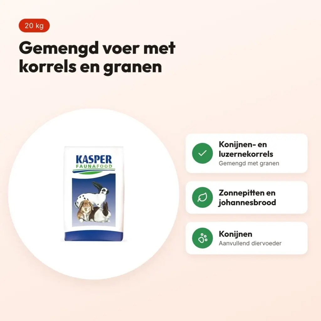Kasper Faunafood gemengd konijnenvoer 20 kg – voordelen