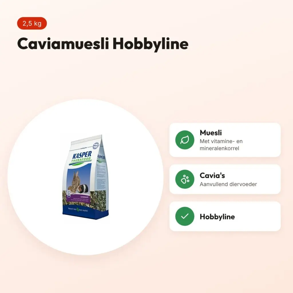 Kasper Faunafood Hobbyline caviamuesli 2,5 kg – voordelen