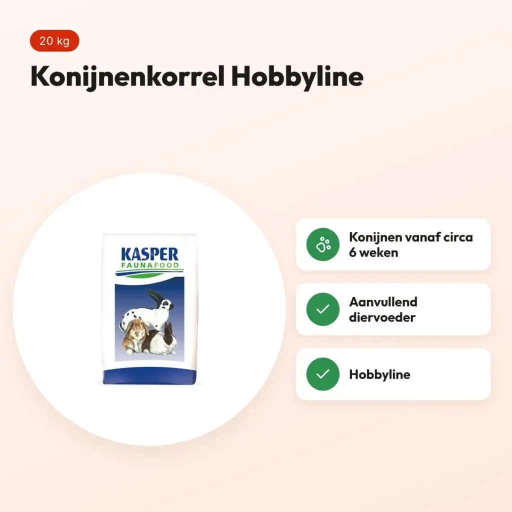 Kasper Faunafood Hobbyline konijnenkorrel 20 kg – voordelen