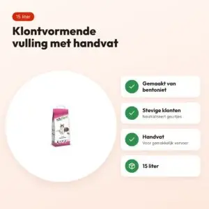 Kitty Friend Ultra kattenbakvulling klontvormend bentoniet 15 liter – voordelen