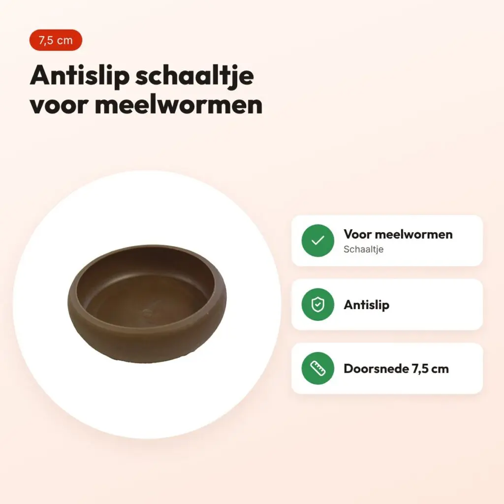 Komodo meelwormschaaltje antislip 7,5 cm – voordelen
