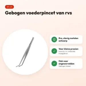 Komodo voederpincet gebogen 30 cm – rvs – voordelen