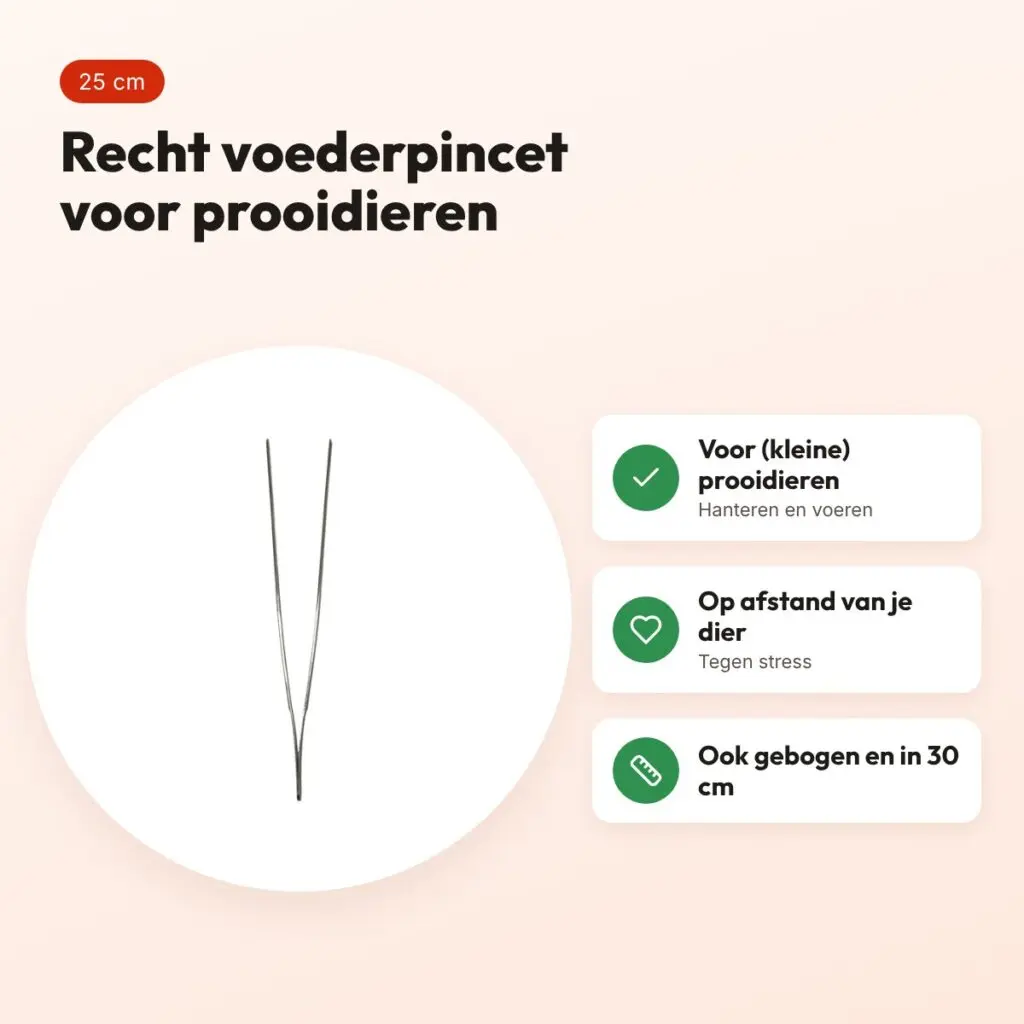 Komodo voederpincet recht 25 cm – voor (kleine) prooidieren – voordelen