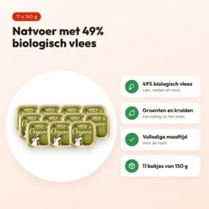 Lily's Kitchen hondenvoer Organic Lamb Supper 11 x 150 g – natvoer – voordelen