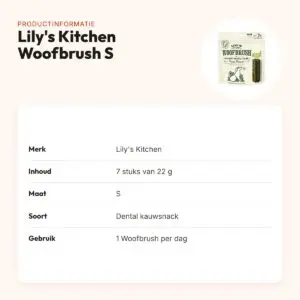 Lily's Kitchen Woofbrush Dental Care kauwsnack S 7 x 22 g – productinformatie