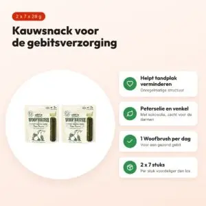 Lily's Kitchen Woofbrush kauwsnack M 28 g – multipack 2 x 7 stuks – voordelen