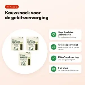 Lily's Kitchen Woofbrush kauwsnack S 22 g – multipack 3 x 7 stuks – voordelen