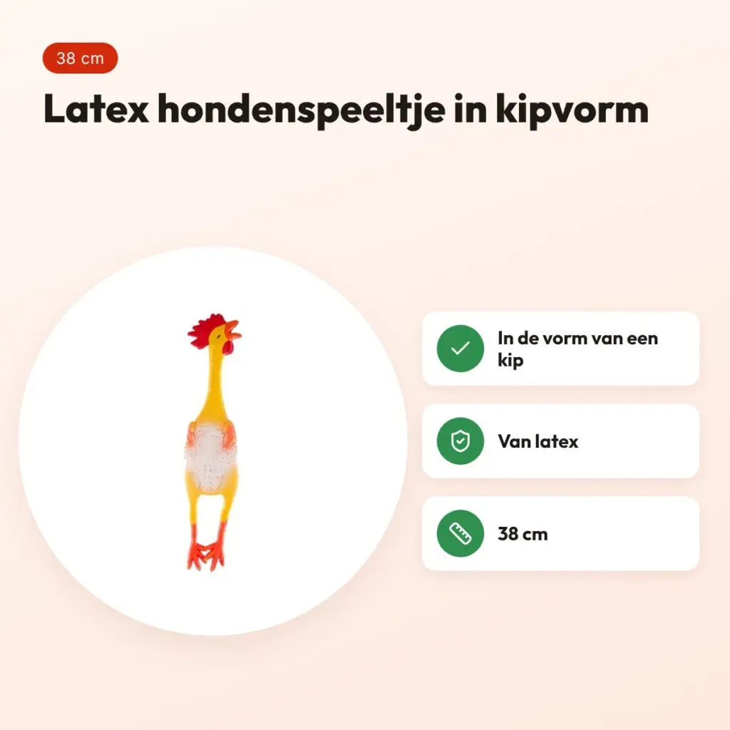 Martin latex hondenspeelgoed kip 38 cm – voordelen