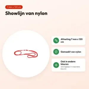 Martin showlijn nylon rood 7 mm x 120 cm – voordelen
